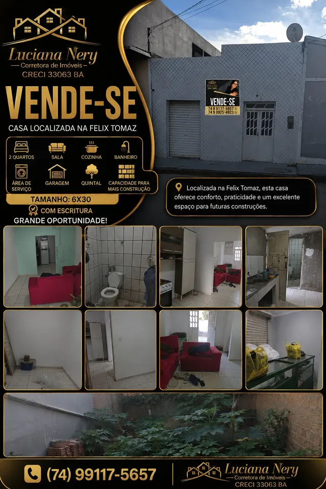 Casa na Felix Tomaz, terreno 6×30 — foto 1
